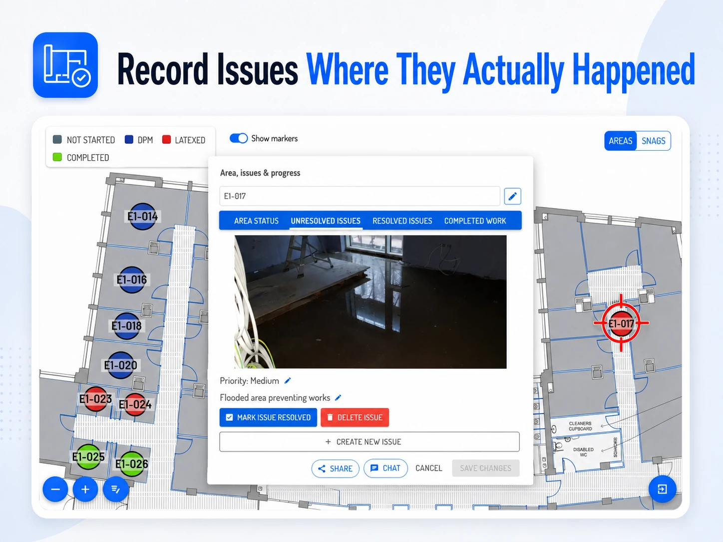 Record issues where they actually happened